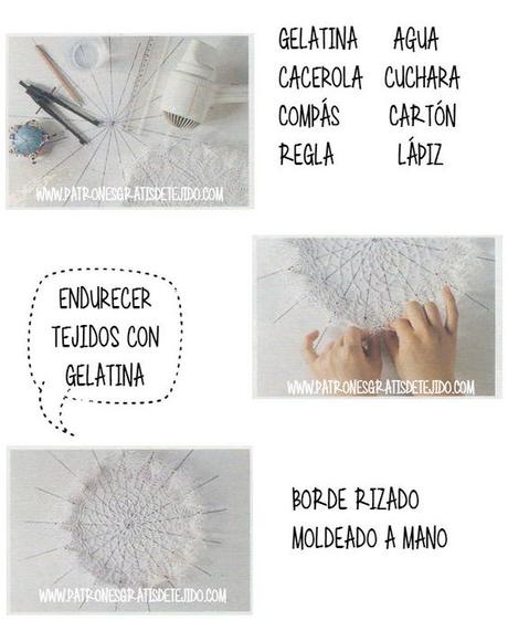COMO ENDURECER CROCHET CON GELATINA: 