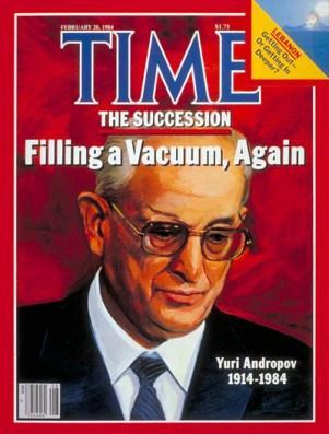 Portada de la revista Time tras el fallecimiento de Yuri Andropov