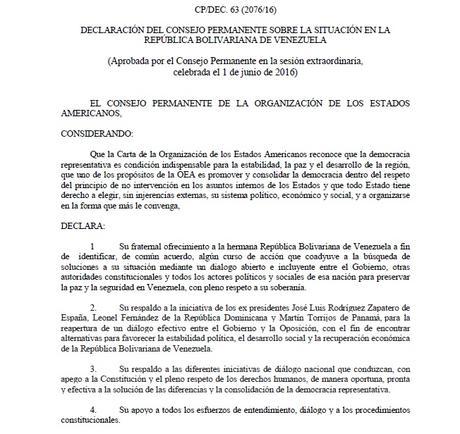 Declaracion OEA Venezuela2