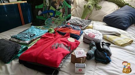 Preparando la maleta de fin de curso con los sellos personalizados mío mío mío