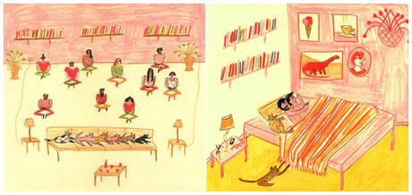 María Luque y sus #bibliotecasdibujadas