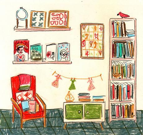 María Luque y sus #bibliotecasdibujadas
