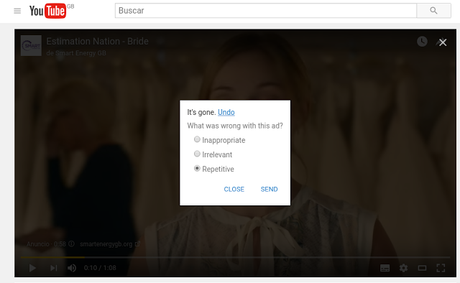 ¿Qué tenía de malo el anuncio? Inapropiado, Irrelevante, Repetitivo