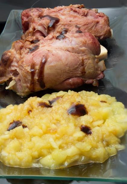 Codillo con manzana, mango y jengibre y participantes del 3º concurso de el baúl de las delicias Codillo con manzana, mango y jengibre y participantes del 3º concurso de el baúl de las delicias