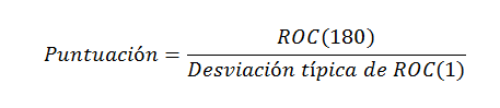 formula puntuacion momentum