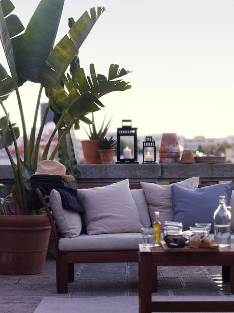 muebles de terraza inspiración ikea Ikea verano 2016 diseño exteriores decorar con muebles ikea decoración balcones terrazas compras accesorios chill out en la terraza blog decoración nórdica 