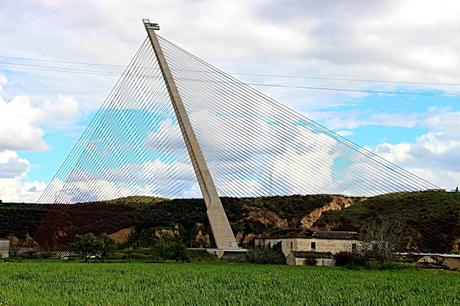 Puente atirantado de Talavera sobre el Tajo. Record de altura en Europa