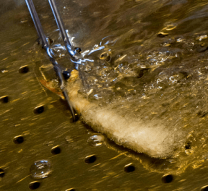 Receta de Torpedo de langostinos con crema de aguacate freir langostinos