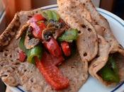 Fajitas espelta pimientos champiñones