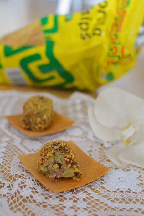 Croquetas de garbanzos con espinacas y jamón sin gluten y sin lactosa