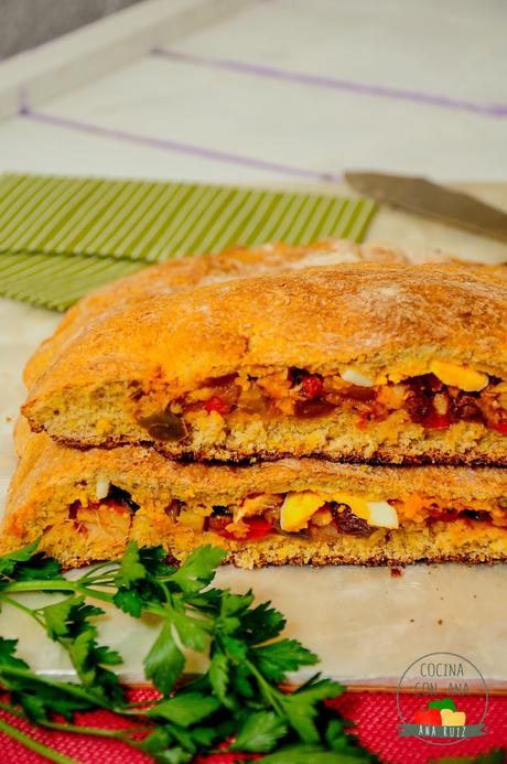 EMPANADA RUSTICA CON VERDURAS Y HUEVO COCIDO