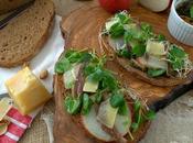 Tosta verde peras anchoas, aperitivo clase