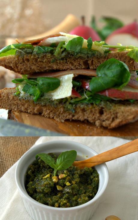 Tosta verde con peras y anchoas, un aperitivo con clase