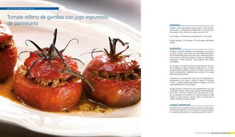 Tomate relleno de gambas con jugo de espumoso de parmesano de Martín Berasategui