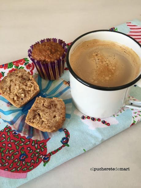 MAGDALENAS DE AVENA, NUECES Y MIEL