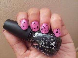 Manicura  Rosa a Topos