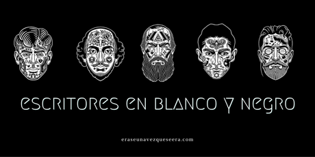 Retratos de escritores en blanco y negro