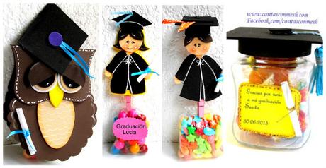 Bolsitas de dulces para regalar a los niños en su graduación