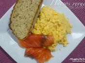 HUEVOS REVUELTOS SALMÓN AHUMADO cómo tener cena menos minutos)