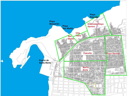 UrbanLab Santa Marta: un nuevo reto del BID para los jóvenes de América Latina Conformación del barrio Pescaíto en Santa Marta, Colombia (Simón Hosie Arquitectos – Findeter)