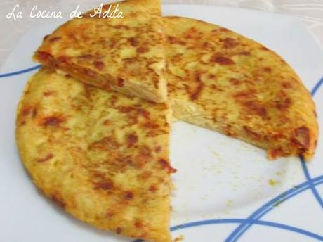 Tortilla de patatas con chorizo