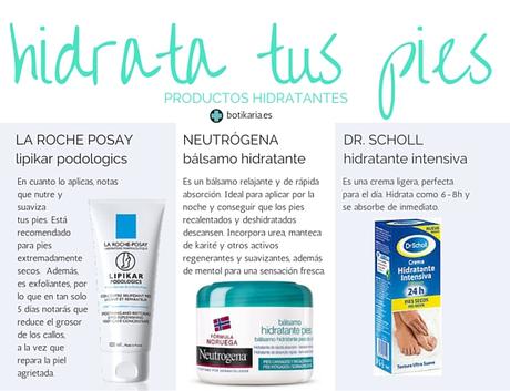 Productos que hidratan tus pies