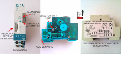 partes de un reloj automático de escalera de carril