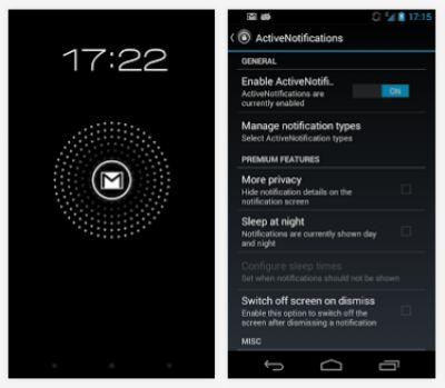 ActiveNotifications, notificaciones para Android al estilo Moto X