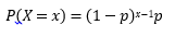 Fórmula Distribución Geométrica