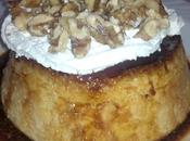 Flan huevo, nata nueces