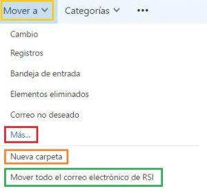 Cómo mover mensajes en Outlook.com