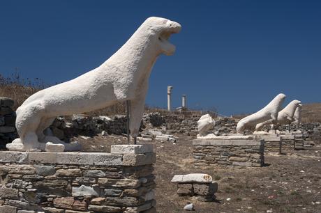 Terraza de los Leones. Delos. Fuente: Wikimedia