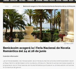 Programa Feria Nacional de la Novela Romántica. Benicassim, 23-25 junio 2016