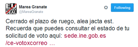 Tweet de Marea Granate