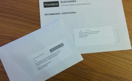 Sobres voto por correo