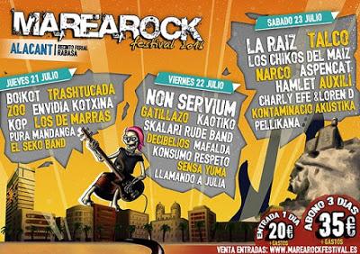 Marea Rock 2016: La Raíz, Los Chikos del Maíz, Boikot, Non Servium, Narco, Talco, Aspencat...