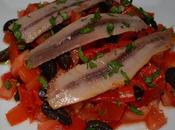 Ensalada filetes sardinas aceite oliva pimientos piquillo