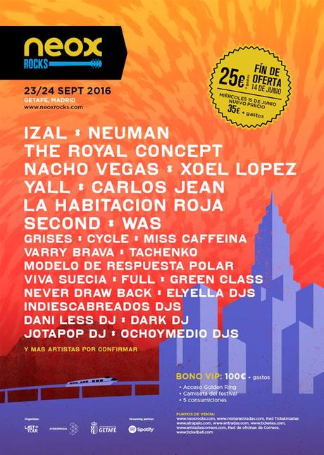 Neox rocks 2016, confirmaciones
