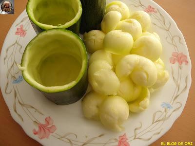 VASITOS DE CALABACIN RELLENOS Y GRATINADOS