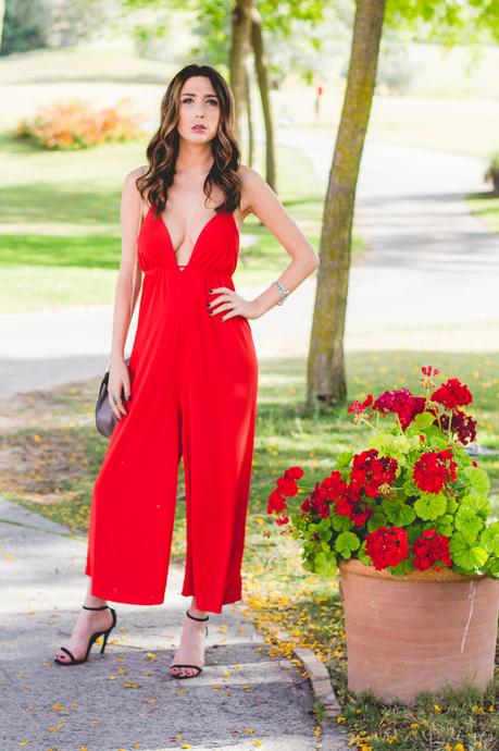 The Perfect Red Elegant Jumpsuit + Sorteo + #surfashionexperience