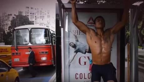 Reebok transforma las paradas de bus en mini gimnasios al aire libre