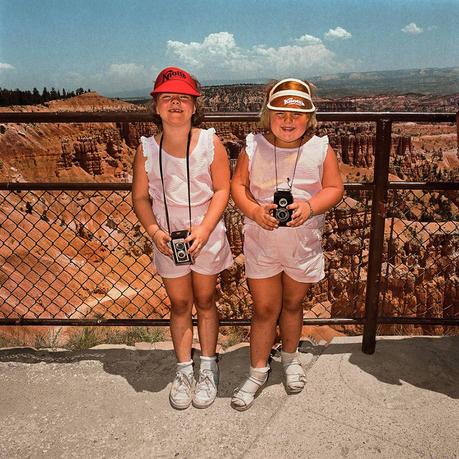 Girls In Matching Pink At Sunset Point Bryce Canyon National Park Ut