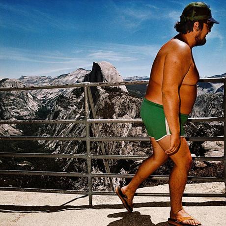 Man At Glacier Point Yosemite National Park Ca 19801