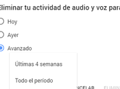 Google graba todo escuchado decir, elimina registros desde este enlace