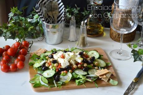 Ensalada Griega con Garbanzos