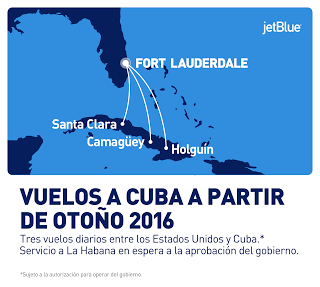 JetBlue llegará Cuba con los primeros vuelos comerciales