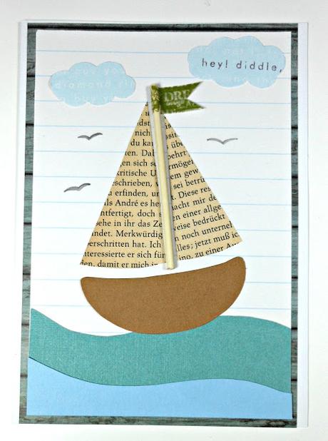 Tarjeta con forma de Velero | Paper piecing