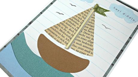 Tarjeta con forma de Velero | Paper piecing