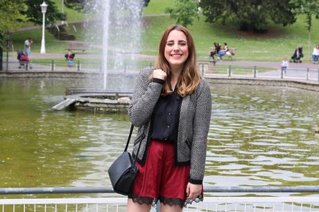 Outfit chic con shorts lenceros