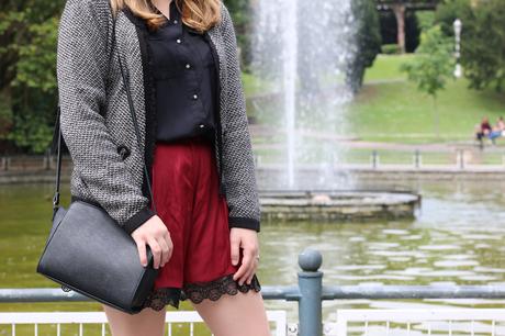 Outfit chic con shorts lenceros